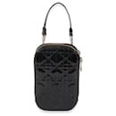 Christian Dior Black Patent Cannage Lady Dior Call'in Dior Phone Holder