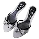 VINTAGE CHRISTIAN DIOR SHOES IN PATENT LEATHER SIZE 38 HEEL MULE SANDALS - Christian Dior