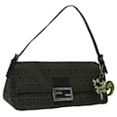 FENDI Zucchino Canvas Mamma Baguette Shoulder Bag Red Auth BD1192 - Fendi