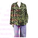 Brown leopard printed silk jacket - size UK 10 - Autre Marque