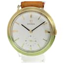 Vintage Omega Seamaster Gold Plated Leather Hand-Winding Men's Watch