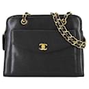 Chanel Black Grained Calfskin Tote Bag