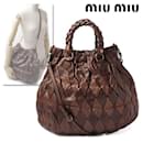 Miu Miu 2way Hobo Bag Patchwork Leather