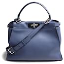 Fendi Peekaboo 2Way Shoulder Bag Blue