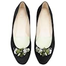 Christian Louboutin mixed crystal stone embellished suede flats
