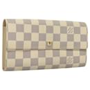 LOUIS VUITTON Damier Azur Portefeuille Sarah Long Wallet N61735 LV Auth BD1315 - Louis Vuitton