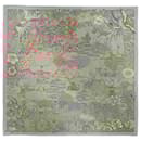 Hermès Carré 90 "Mille Feuilles de Soie" 100% Silk Scarf in Gray