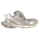  Balenciaga 3XL Distressed Sneakers in Beige Polyurethane