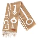  Hermès Casaque Porte-Clefs Muffler in Brown Wool