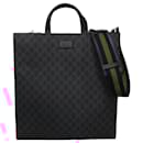 Gucci Black Canvas and Leather Tote Bag