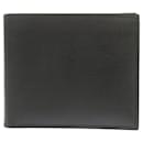 Valextra Black Leather Bi-Fold Bill Wallet