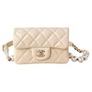 Chanel My Precious Pearls Waist Bag Quilted Lambskin Mini Belt Bag