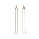 Celine Clear and Gold Drop Earrings - Céline