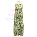 Lee Mathews White / Pink Multi Floral Halter Neck Maxi Dress - Autre Marque