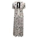 Lug Von Siga White Multi Tie-Neck Floral Bird Print Maxi Dress - Autre Marque