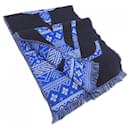 Louis Vuitton Black and Blue Shawl