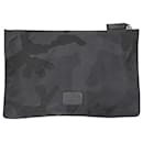 Valentino Camouflage Large Zip Pouch in Black Nylon - Valentino Garavani