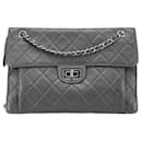 CHANEL Lambskin Matelasse 2.55 Coco Mark 2way Chain Bag Grey 16 series - Chanel