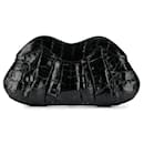 A.N.G.E.L.O. Vintage Cult Black Crocodile Clutch - 2000s - Autre Marque