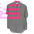 Saint Laurent 2022 Short Sleeve Shirt in Pink Viscose