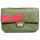 Pink 2017 Chevron double flap bag - Chanel