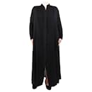 Black pleated maxi dress - size M - Autre Marque