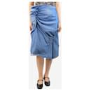 Blue denim ruched skirt - size UK 8 - JW Anderson