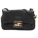 Black Mamma Baguette leather shoulder bag - Fendi