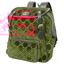 Gucci Red Velvet and Leather Backpack