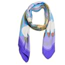 Hermès 1985 Square Scarf 90 Niki Goulandris Flora Graeca Blue Silk Scarf Hermes