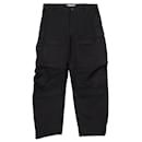 Balenciaga Flared Cargo Pants in Black Cotton