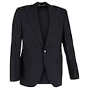 Dolce & Gabbana Striped Single Breasted Blazer in Navy Blue Wool