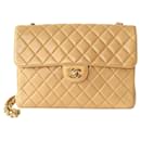 Chanel Single Flap Bag Beige