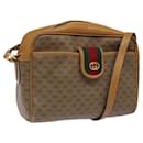 GUCCI Micro GG Supreme Web Sherry Line Bag PVC Beige Gold Auth 116615 - Gucci