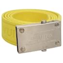 LOUIS VUITTON Ceinture Bengal Belt Cotton 42.1"" Yellow M9700 LV Auth 116992 - Louis Vuitton
