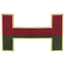 HERMES Accessory Single Buckle / Metal Red Belt Buckle - 102630 - Hermès