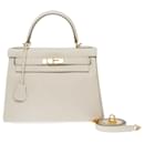 HERMES Kelly 28 Bag in Beige Leather - 102628 - Hermès