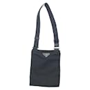 Prada Tessuto Triangle Logo Black Nylon Shoulder Bag