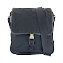 Prada Tessuto Saffiano Triangle Logo Plate Shoulder Bag