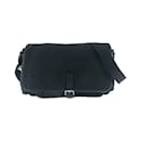 Prada Tessuto Triangle Logo Plate Black Nylon Shoulder Bag