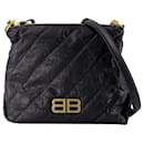 Crush Small Shoulder Bag - Balenciaga - Leather - Black