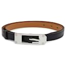 Hermes Kara Black Leather Belt - Hermès