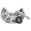 Le Cagole XS Arena Lambskin Leather 2-Ways Hobo Bag Black & White - Balenciaga