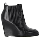 Givenchy Wedge Ankle Boots in Black Leather