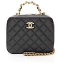 Chanel Lambskin Matelasse Top Handle 2way Shoulder Bag AS3319