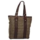 FENDI Zucchino Canvas Tote Bag Beige Gold Auth bs24207 - Fendi