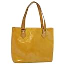 LOUIS VUITTON Monogram Vernis Houston Hand Bag Beige M91004 LV Auth MX281 - Louis Vuitton