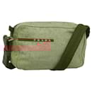 PRADA Sports Shoulder Bag Canvas Beige Red Auth MX065 - Prada