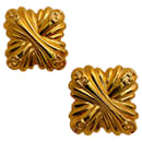 Fendi Vintage Gold Plated Maltese Cross Earrings