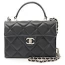 Chanel Grained Calfskin Matelasse Top Handle 2way Bag AS4711